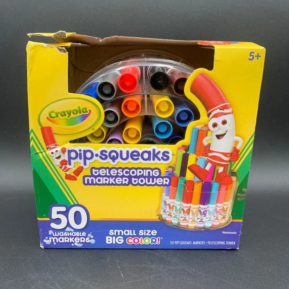 Crayola Pip-Squeaks Telescoping Marker Tower 50 Washable Markers 58-8750